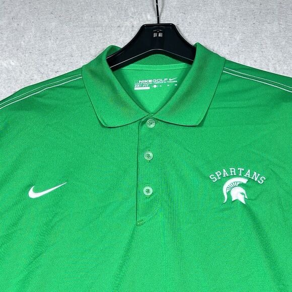 Nike Shirt Polo Mens X-Large Michigan State Spartans Dri Fit Stretch Performance - Picture 2 of 13
